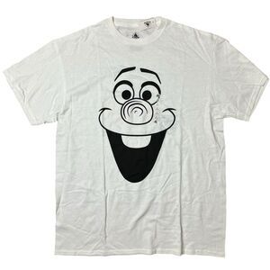 Disney Parks Frozen T-Shirt Mens L White Cotton Olaf Snowman Elsa  **READ**